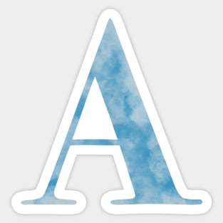 Clouds Blue Sky Initial Letter A Sticker